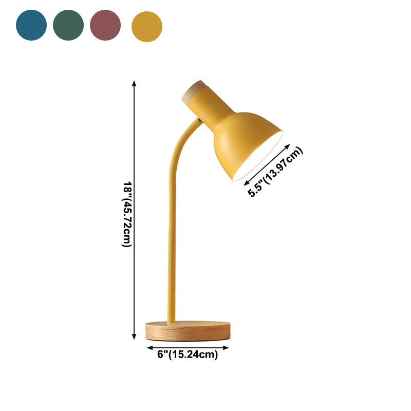 Lampada da tavolo a forma di campana in stile moderno metallico a 1 luci