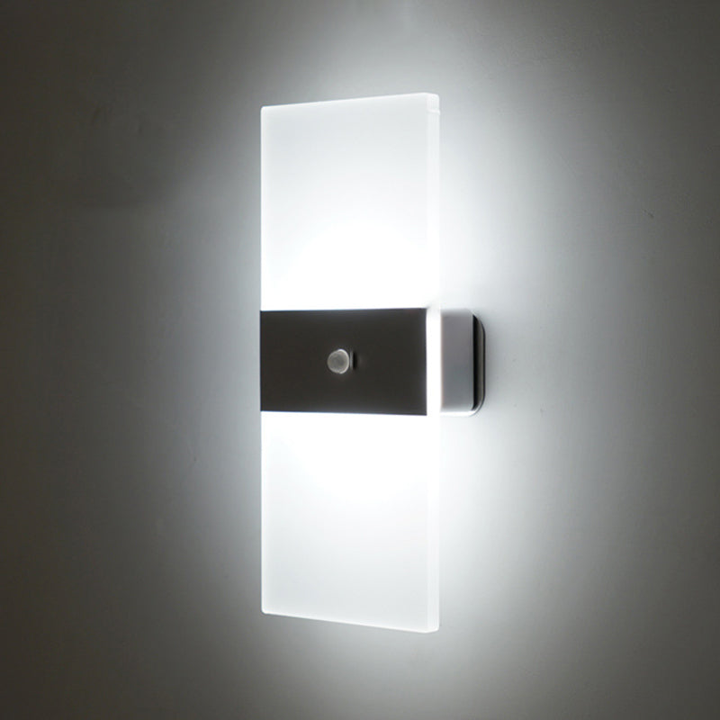 Luces de apliques de pared geométricos de estilo moderno 1 Lighting de montura de pared ligera en negro