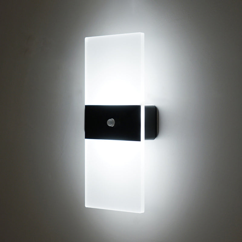 Luces de apliques de pared geométricos de estilo moderno 1 Lighting de montura de pared ligera en negro