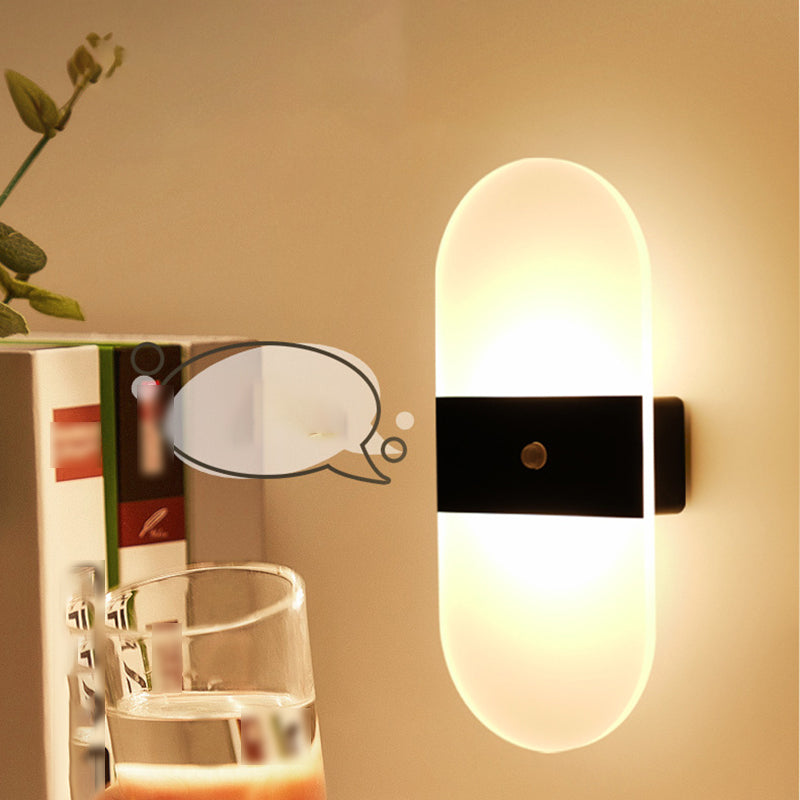 Luces de apliques de pared geométricos de estilo moderno 1 Lighting de montura de pared ligera en negro