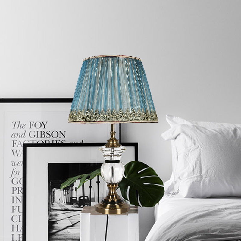 1 table de salle à manger de tête éclairage en bleu moderne Éclairage avec un tissu de baril