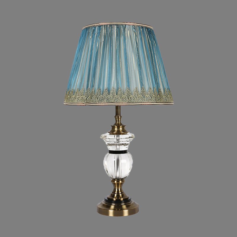 1 table de salle à manger de tête éclairage en bleu moderne Éclairage avec un tissu de baril