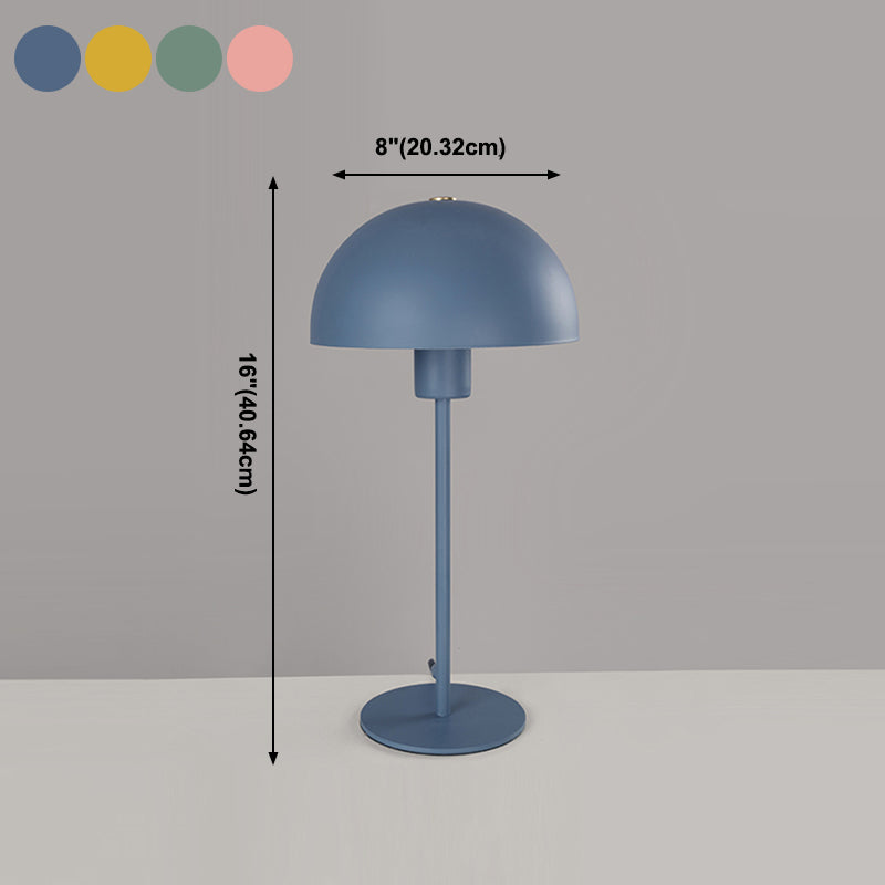 Dôme 1 lampe de table légère lampes de table de nuit en métal contemporain pour chambre à coucher