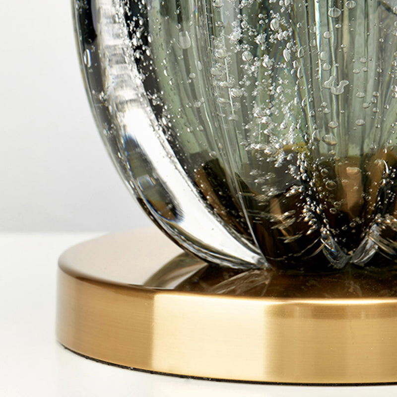 Contemporary Table Lamp 1-Light Green Metal Table Light for Living Room