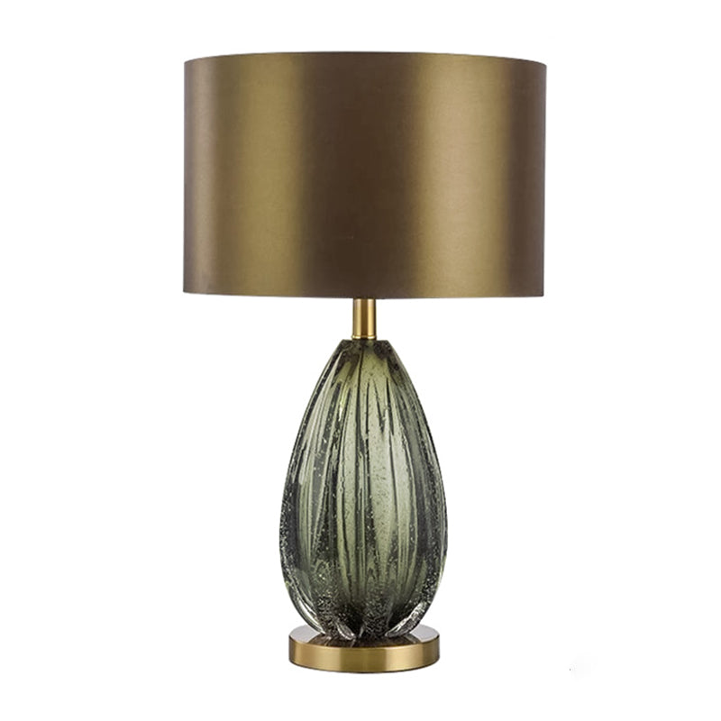 Contemporary Table Lamp 1-Light Green Metal Table Light for Living Room