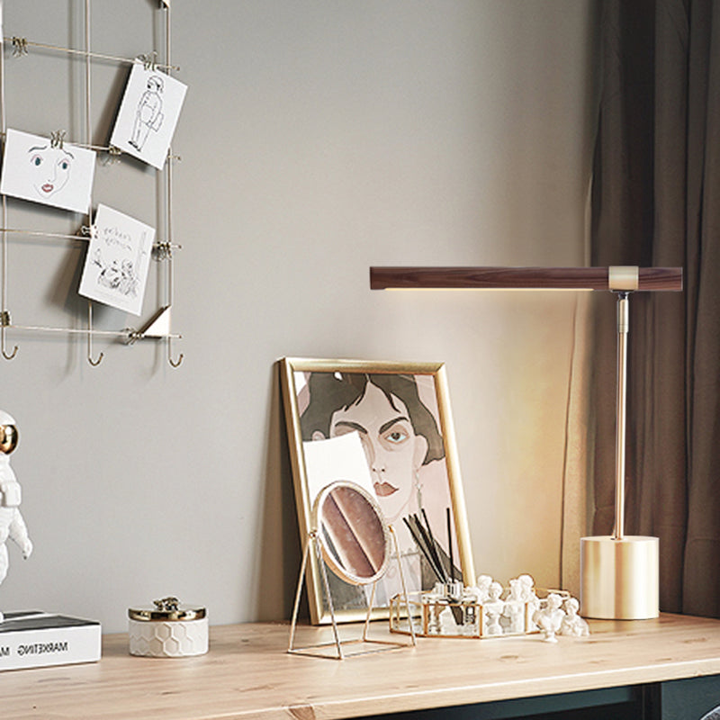 Lámpara de mesa lineal de estilo moderno lámpara de mesita de noche de 1 luces
