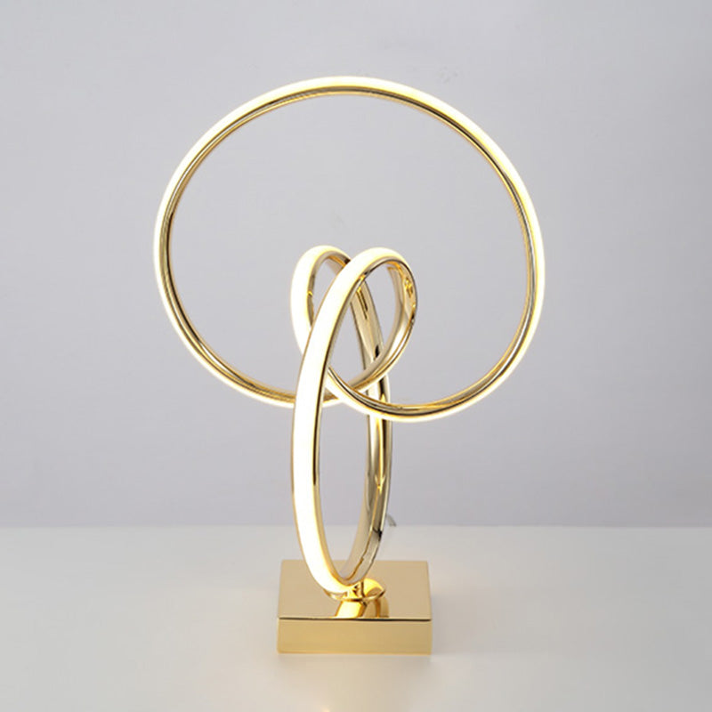 Linear 1 Light Table Lamp Contemporary Metal Night Table Lamps in Gold