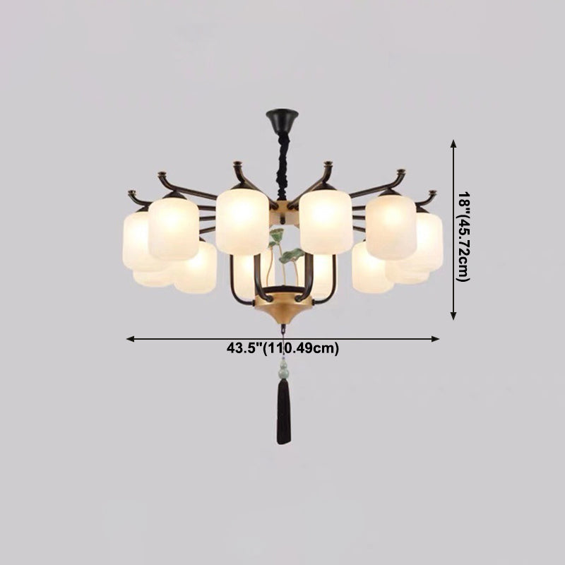 Multi -licht cilindrische tak hangende lichten moderne stijl glashangende verlichting