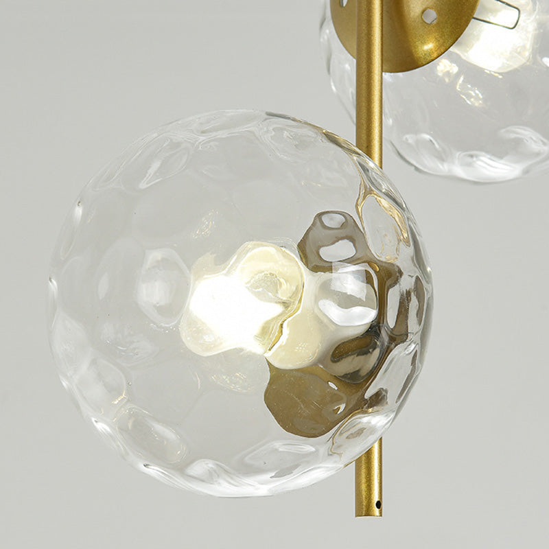2 Lichte bolvormige tak Hangende lichten Moderne stijl Glazen hangende verlichting voor slaapkamer