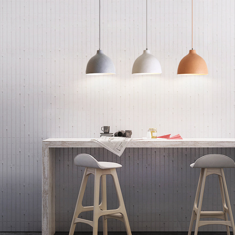 Moderne kreative Makkaron -Anhänger Hängende Lampe mit schmiedeeisernen Kuppel mit Harzschatten