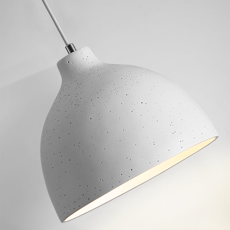Moderne kreative Makkaron -Anhänger Hängende Lampe mit schmiedeeisernen Kuppel mit Harzschatten