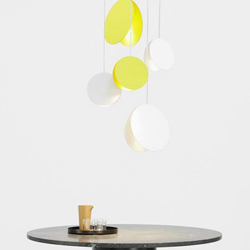 Moderne artistieke macaron hanglamp lakte ijzeren cirkelvormige hangende lamp voor binnenruimtes