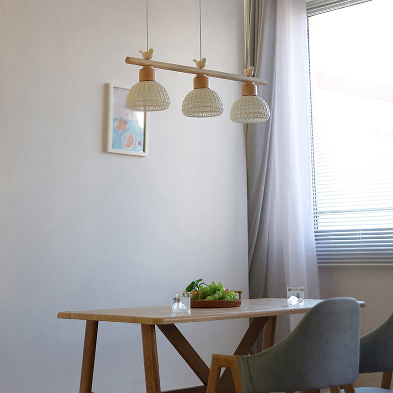 Ombre de bol de style moderne suspendu 3 pendentif léger pour salle à manger