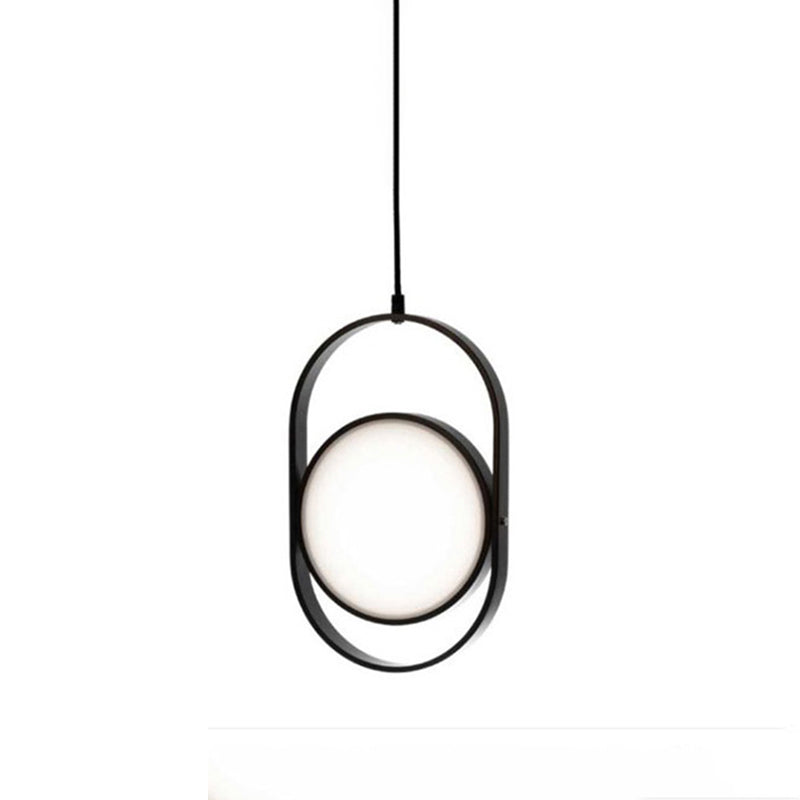 Metalen ovale tint hanglampen moderne stijl hangende montage armatuur voor slaapkamer