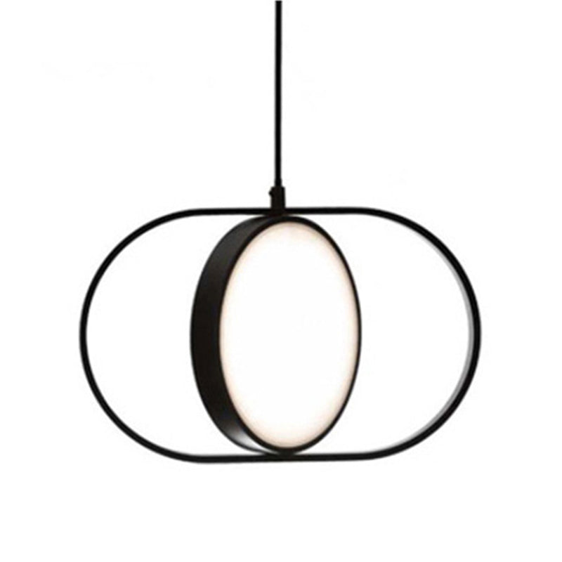 Metalen ovale tint hanglampen moderne stijl hangende montage armatuur voor slaapkamer