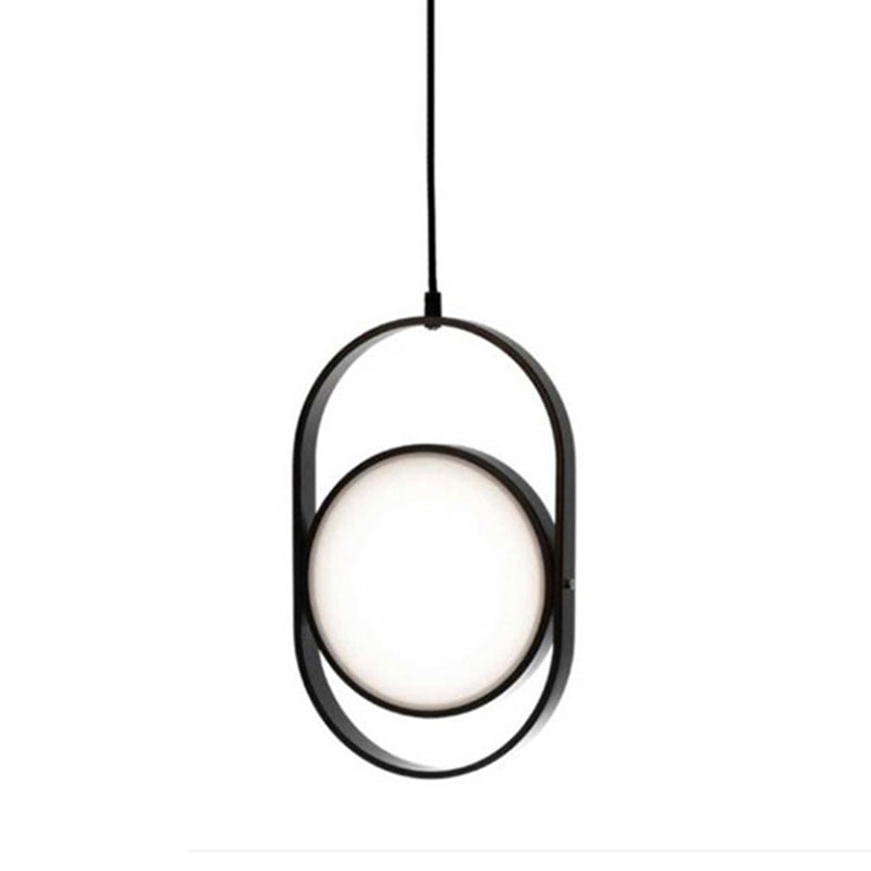 Metalen ovale tint hanglampen moderne stijl hangende montage armatuur voor slaapkamer