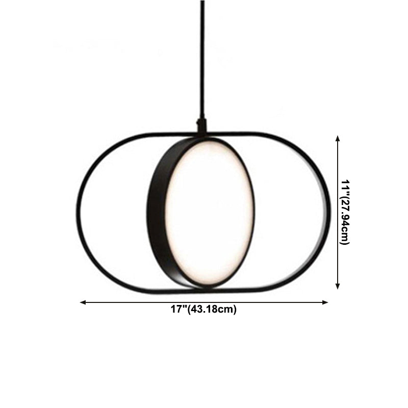 Metalen ovale tint hanglampen moderne stijl hangende montage armatuur voor slaapkamer