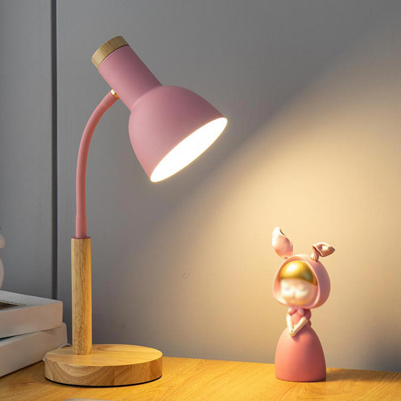 Adjustable 1 Light Cone Table Lamp Contemporary Metal Night Table Lamps