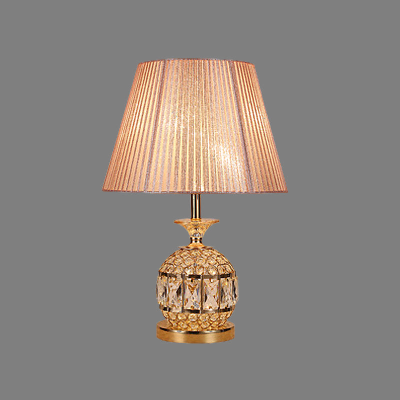 Lampada per ananas contemporanea Lampade cristallo sfaccettato 1 testa di lettura in oro
