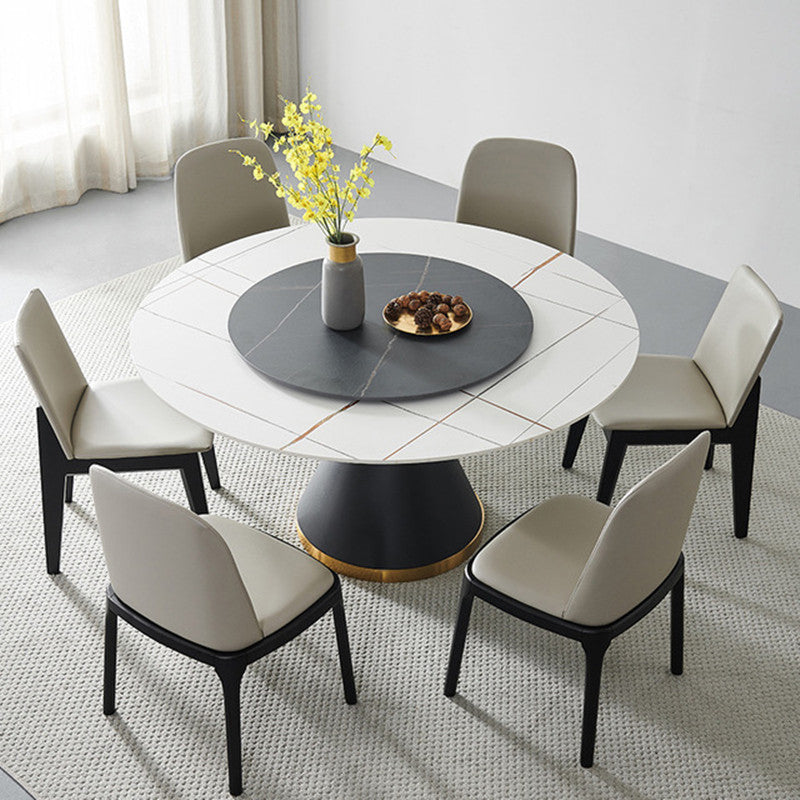 Chaise d'appoint scandinave en cuir et bois d'hévéa Chaise de salle à manger Parsons au fini mat (Ensemble de 2)