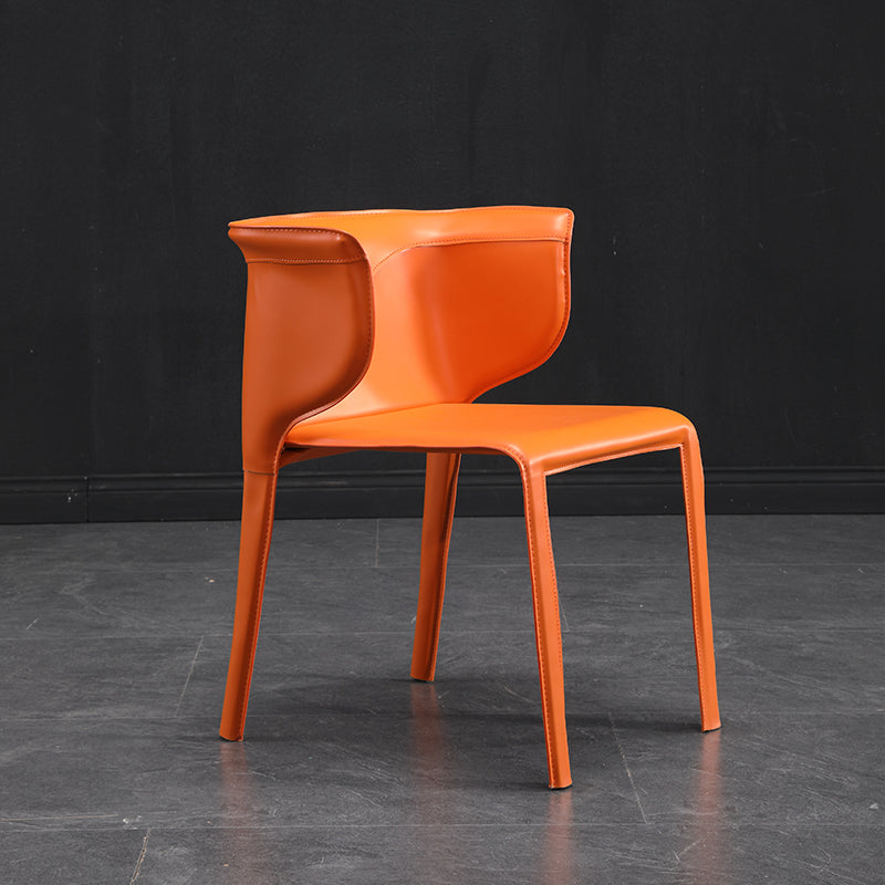 Designer Style Dining Arm Chair Matte Finish Wingback Single Dining Chair