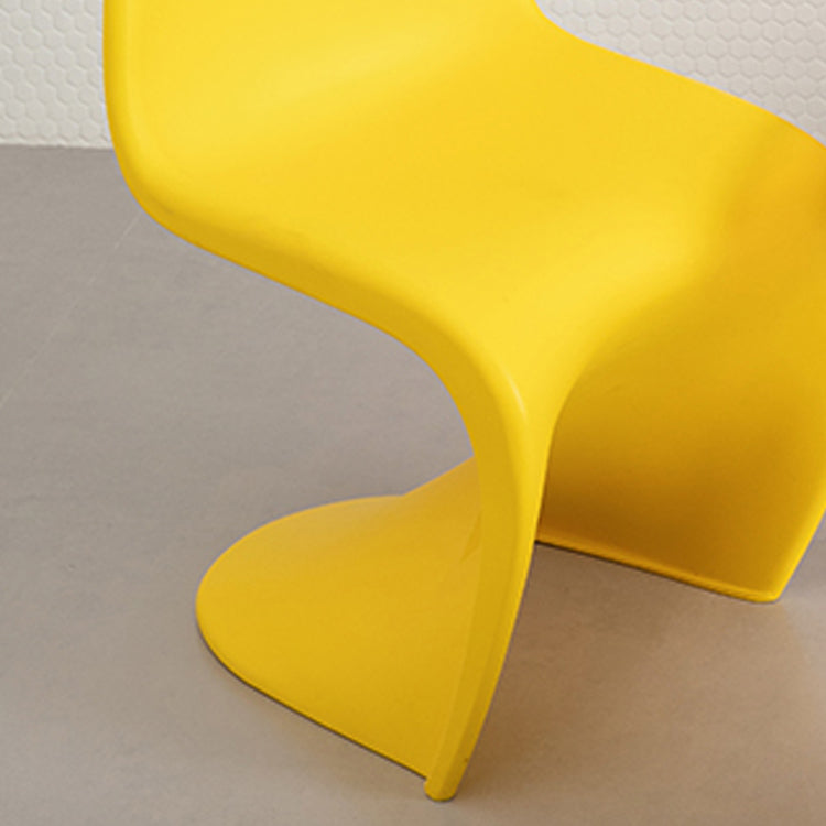 Scandinavian Style Plastic Chair Set Dining Room Solid Back Side Chairs