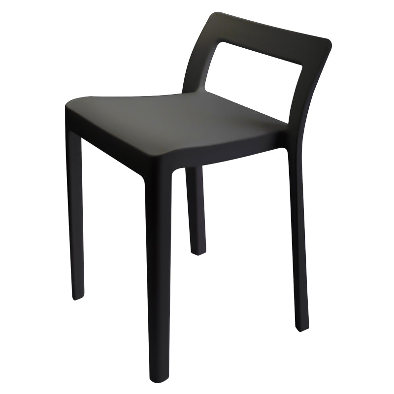 Chaises latérales arrière ouvertes de cuisine de salle à manger de ensemble de chaise en plastique de style moderne