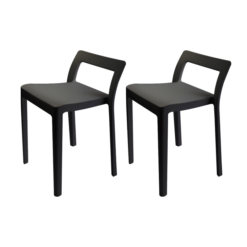 Chaises latérales arrière ouvertes de cuisine de salle à manger de ensemble de chaise en plastique de style moderne
