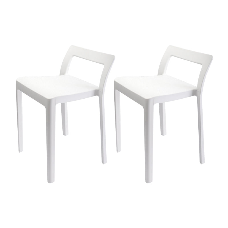 Chaises latérales arrière ouvertes de cuisine de salle à manger de ensemble de chaise en plastique de style moderne