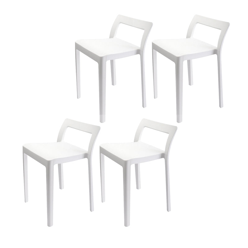 Chaises latérales arrière ouvertes de cuisine de salle à manger de ensemble de chaise en plastique de style moderne