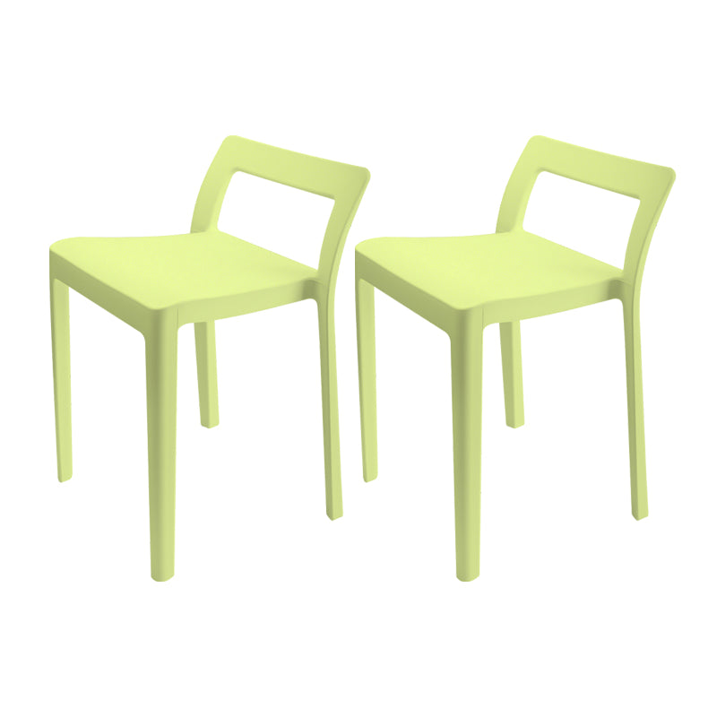 Chaises latérales arrière ouvertes de cuisine de salle à manger de ensemble de chaise en plastique de style moderne