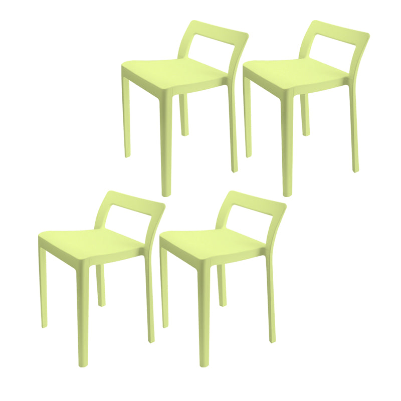 Chaises latérales arrière ouvertes de cuisine de salle à manger de ensemble de chaise en plastique de style moderne