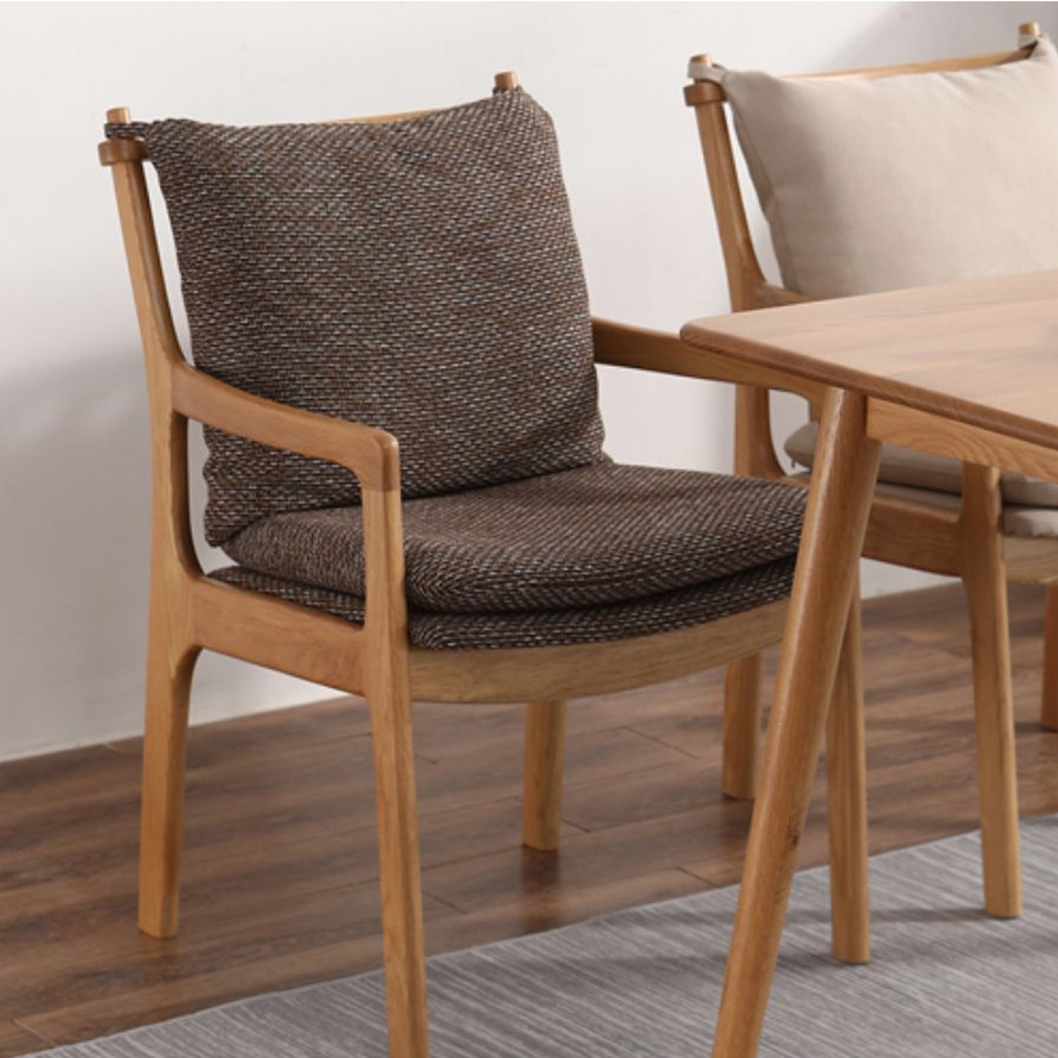 Sillas de madera maciza de estilo tradicional, cocina, comedor, sillón con respaldo de listones