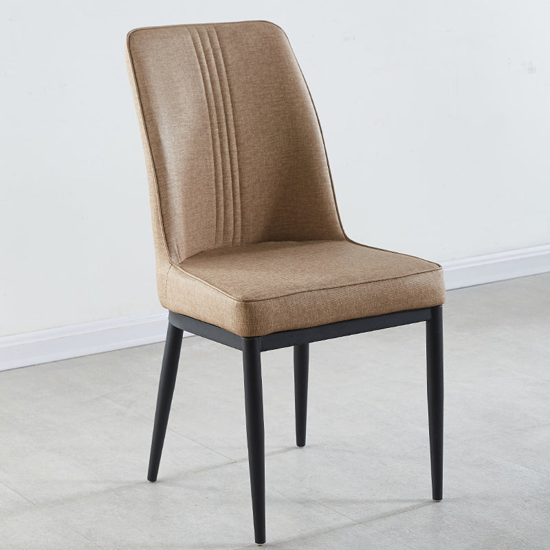 Sillas de comedor de metal de estilo moderno, silla lateral con brazo para cocina