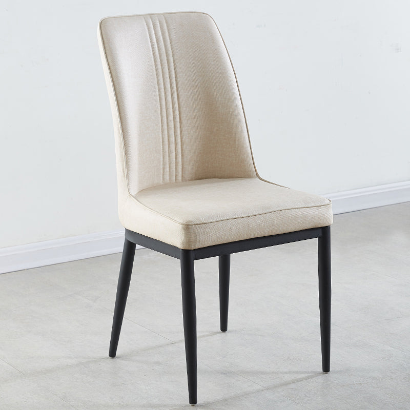 Sillas de comedor de metal de estilo moderno, silla lateral con brazo para cocina