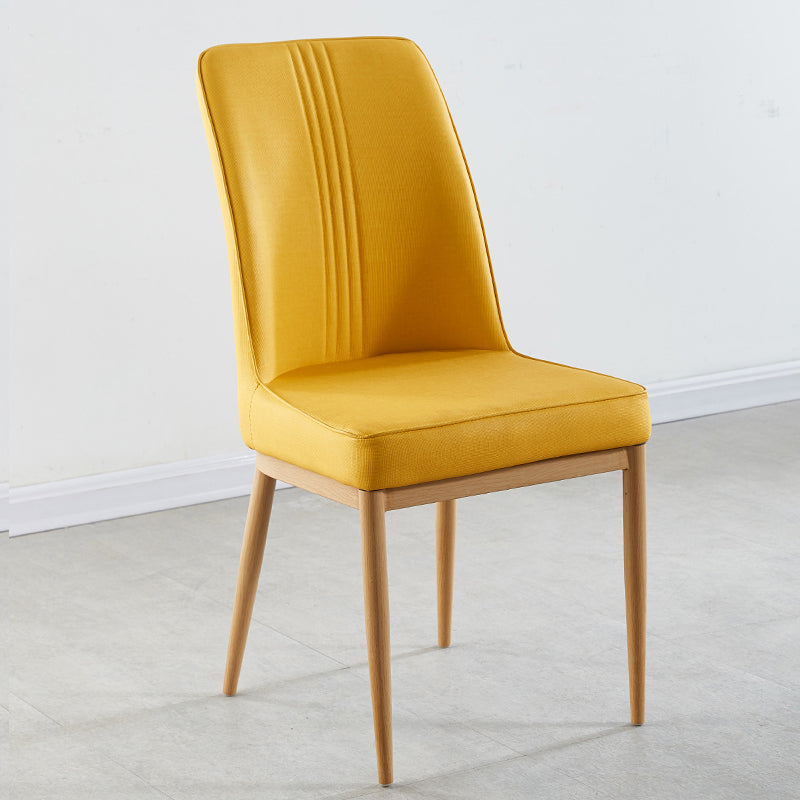 Sillas de comedor de metal de estilo moderno, silla lateral con brazo para cocina