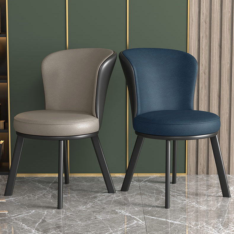 Eigentijdse stijl eetkamerstoelen keuken matte afwerking eetstoelen met metalen benen