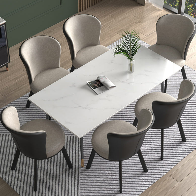 Eigentijdse stijl eetkamerstoelen keuken matte afwerking eetstoelen met metalen benen