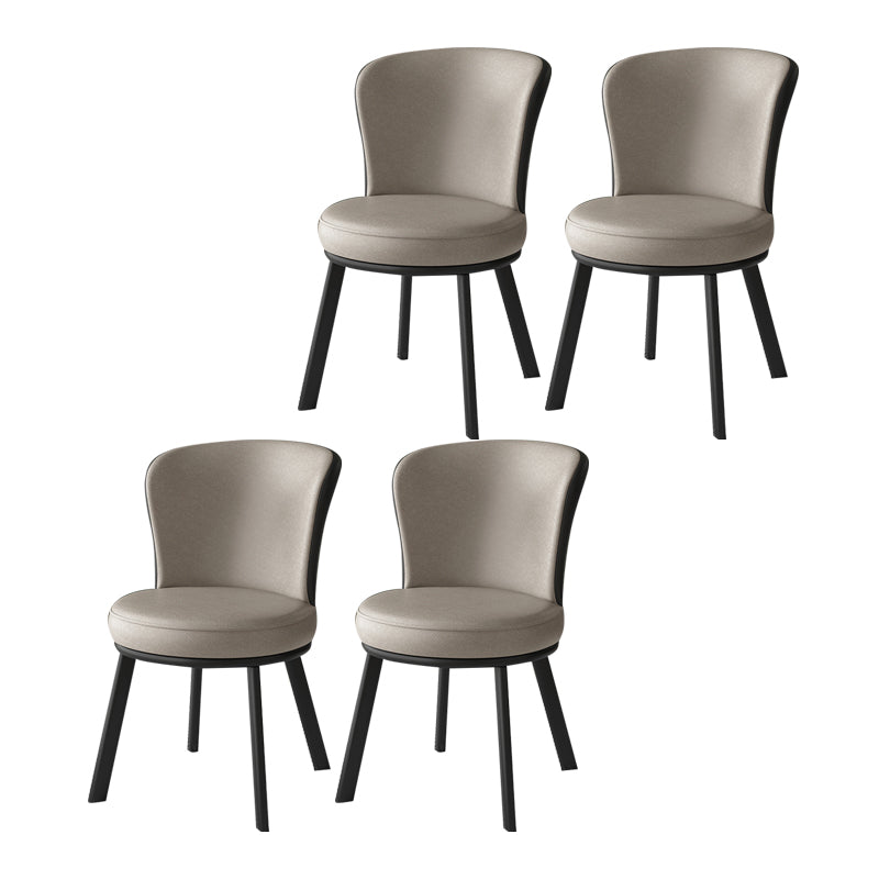 Eigentijdse stijl eetkamerstoelen keuken matte afwerking eetstoelen met metalen benen