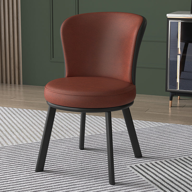 Eigentijdse stijl eetkamerstoelen keuken matte afwerking eetstoelen met metalen benen