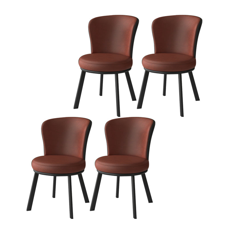 Eigentijdse stijl eetkamerstoelen keuken matte afwerking eetstoelen met metalen benen