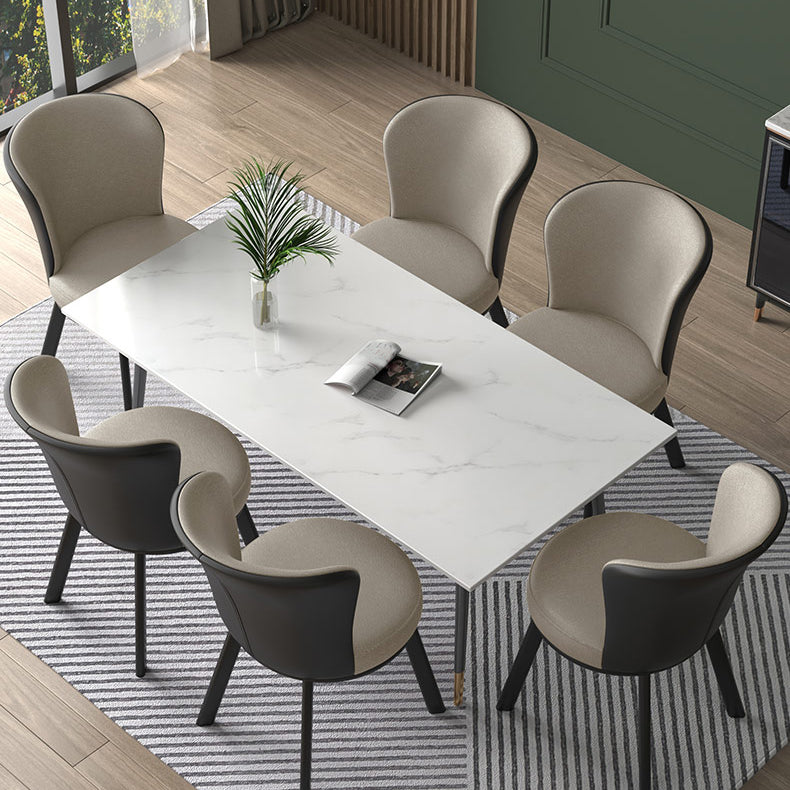 Eigentijdse stijl eetkamerstoelen keuken matte afwerking eetstoelen met metalen benen