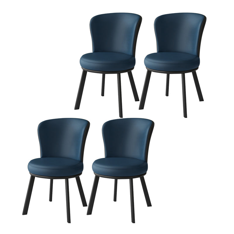 Eigentijdse stijl eetkamerstoelen keuken matte afwerking eetstoelen met metalen benen