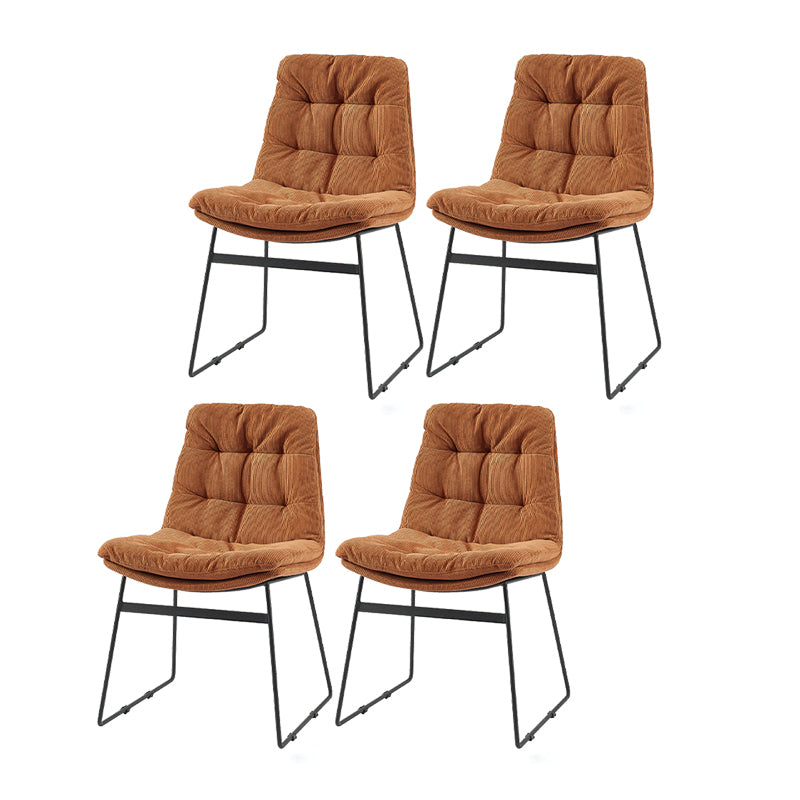 Sillas de comedor estilo moderno Sillones de comedor de cocina con patas de metal