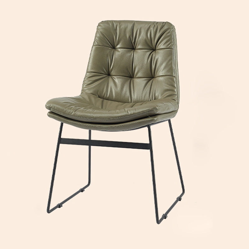 Sillas de comedor estilo moderno Sillones de comedor de cocina con patas de metal