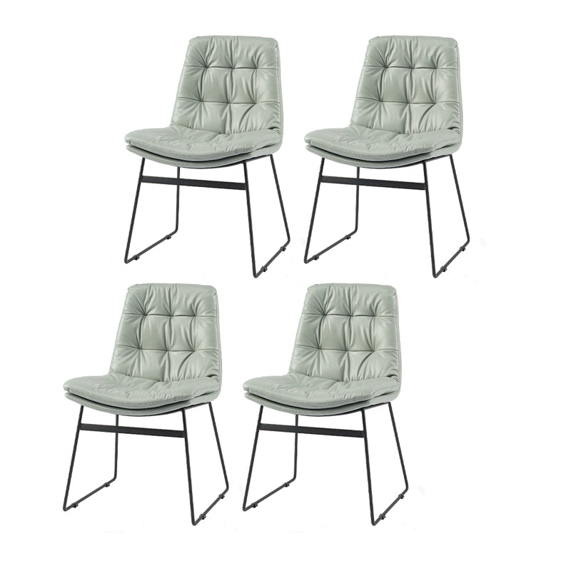 Sillas de comedor estilo moderno Sillones de comedor de cocina con patas de metal