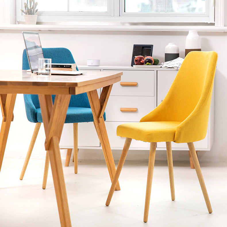 Chaise d'appoint scandinave rembourrée, finition mate, chaise de salle à manger Parsons