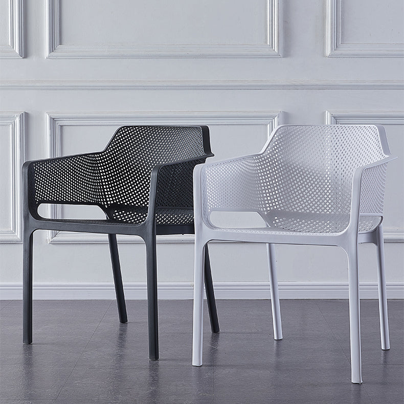 Sillas de comedor estilo moderno Sillones apilables con patas de plástico