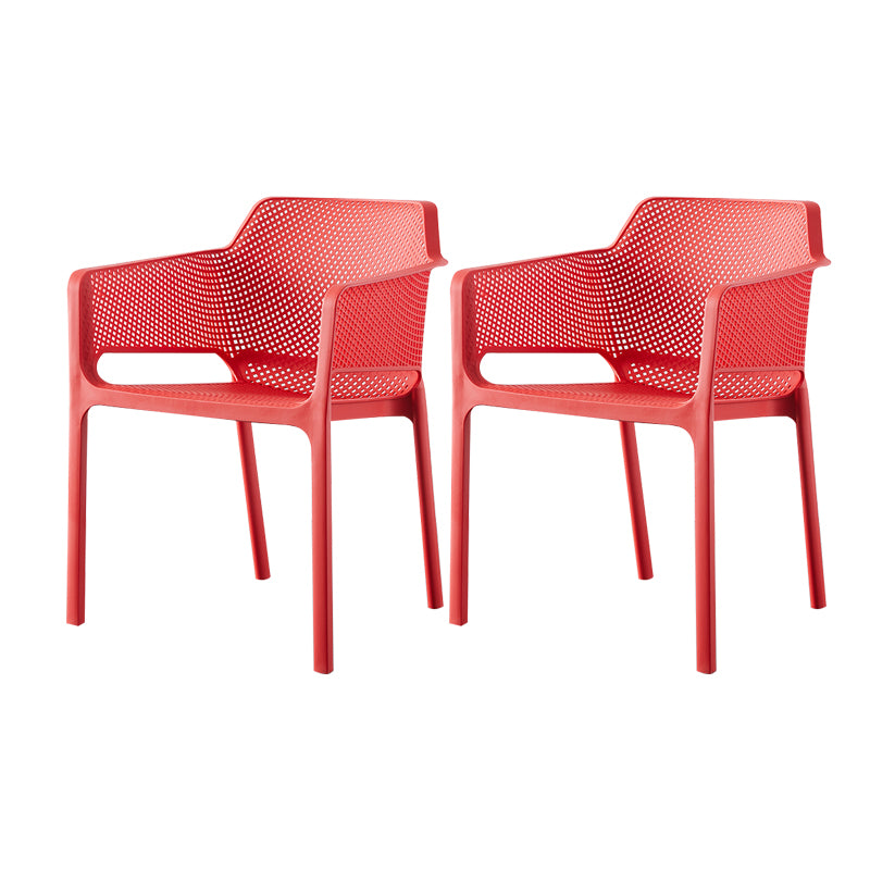 Sillas de comedor estilo moderno Sillones apilables con patas de plástico