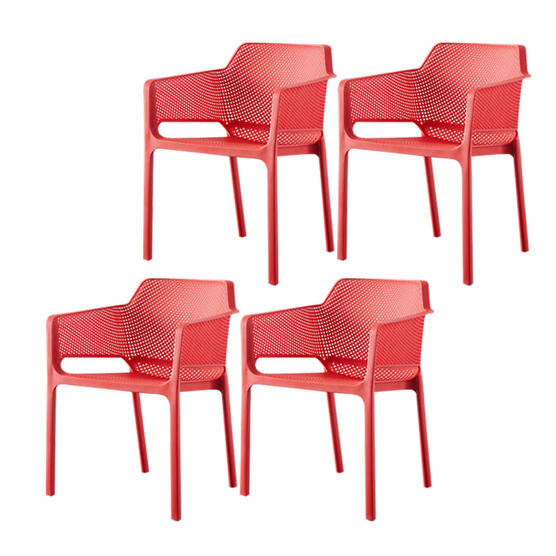 Sillas de comedor estilo moderno Sillones apilables con patas de plástico